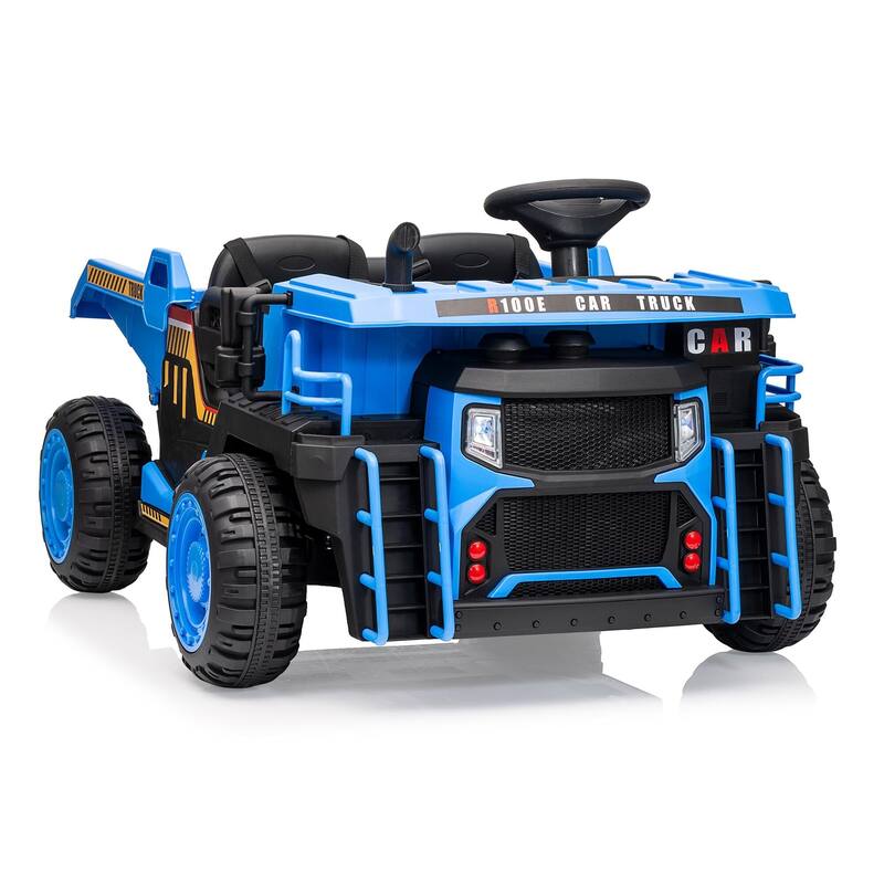 24V 2 Seater Kids Ride On Dump Truck with R/C - Blue