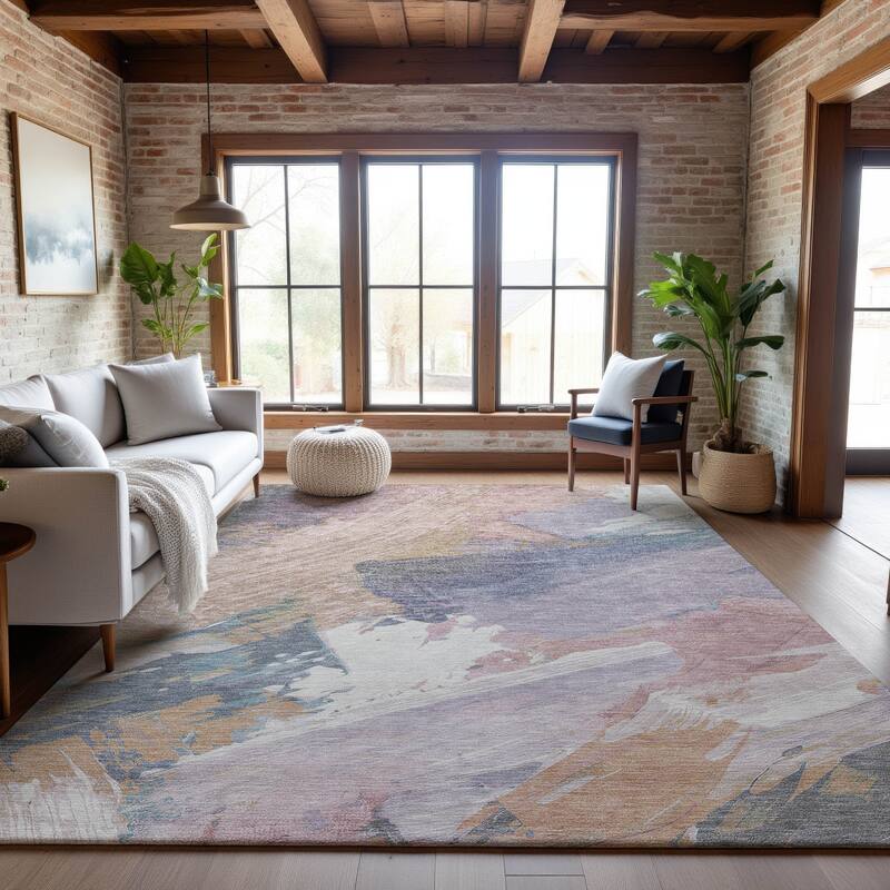 Premium Washable Super Soft Contemporary Brush Mayfield Rug