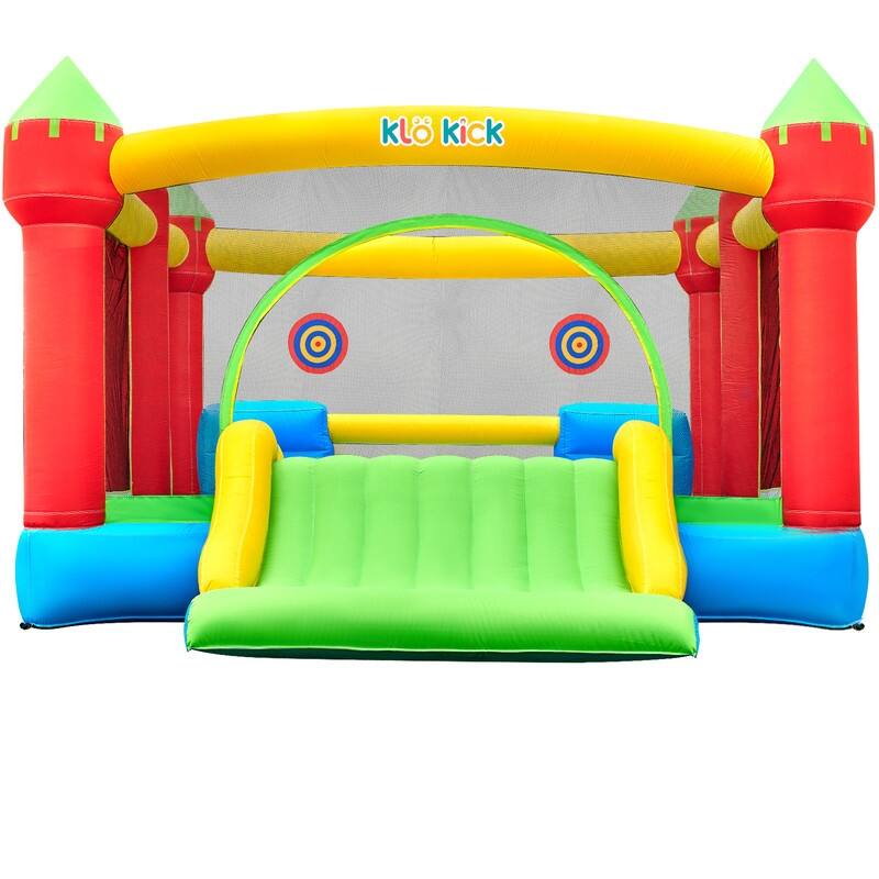 15'x12' 600lbs Large Inflatable Bounce House for big kids with Blower & Basket Ball Hoop - 15.3'X12'