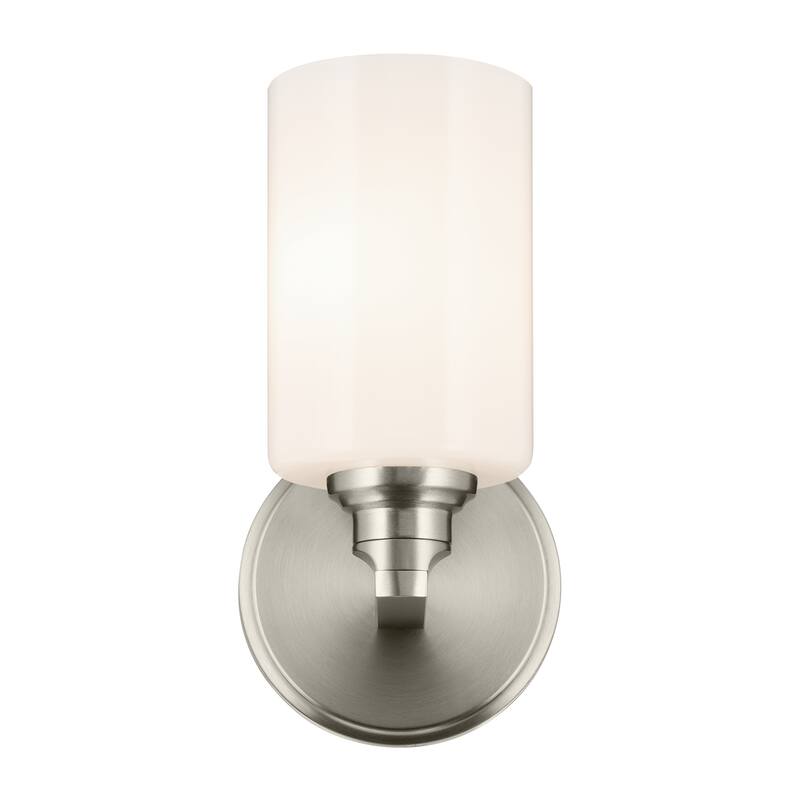 Kichler Lighting Gioe 9.5" 1-Light Wall Sconce with Opal Glass in Brushed Nickel
