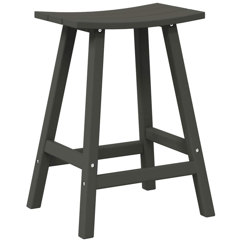 Laguna Hdpe All Weather Outdoor Patio 24" Saddle Seat Counter Stool