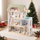 preview thumbnail 4 of 8, Costway Kids Wooden Dollhouse 4-Story Modern Doll House with 33Pcs - as pic shows - See Details