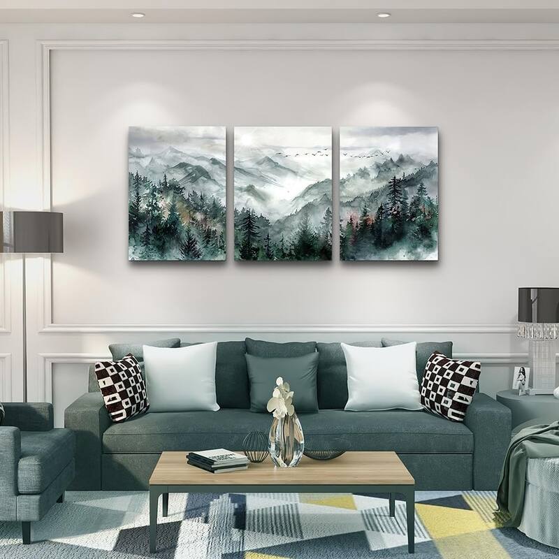 Mountain Forest Landscape Wall Pictures Watercolour Paintings