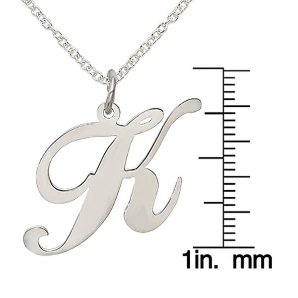 925 Sterling Silver Small Fancy Script Initial W Charm and Pendant 925 Sterling Silver Small Fancy Script Initial W Charm and Pendant