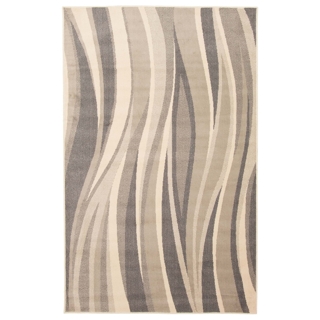 ECARPETGALLERY Machine Woven Mirage Grey Area Rug