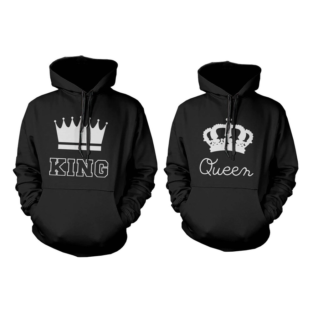 Shop King And Queen Crown Couple Hoodies Cute Matching Outfit For