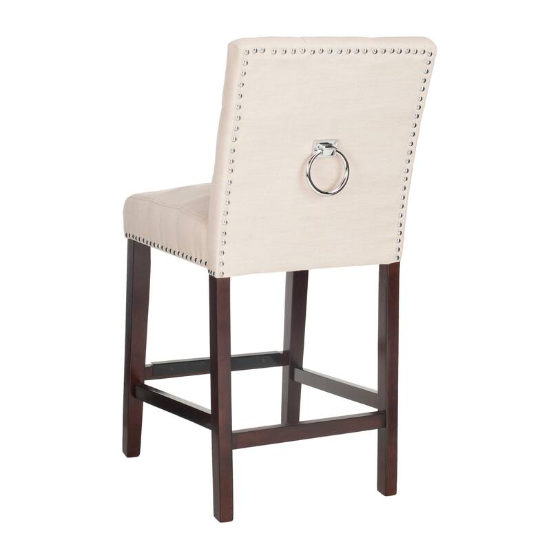 SAFAVIEH Vivien 27-inch Tufted Counter Stool (Set of 2) - 19Wx23Dx40H