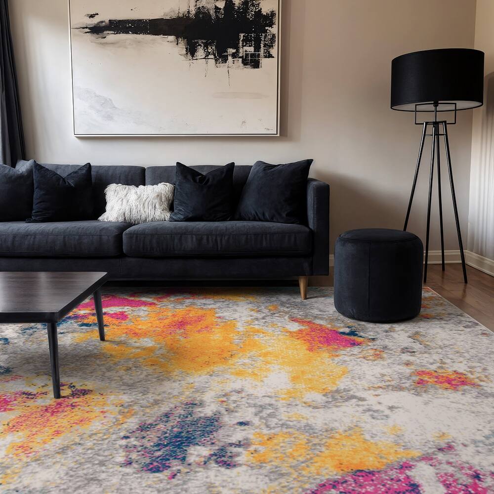 World Rug Gallery Abstract Contemporary Area Rug