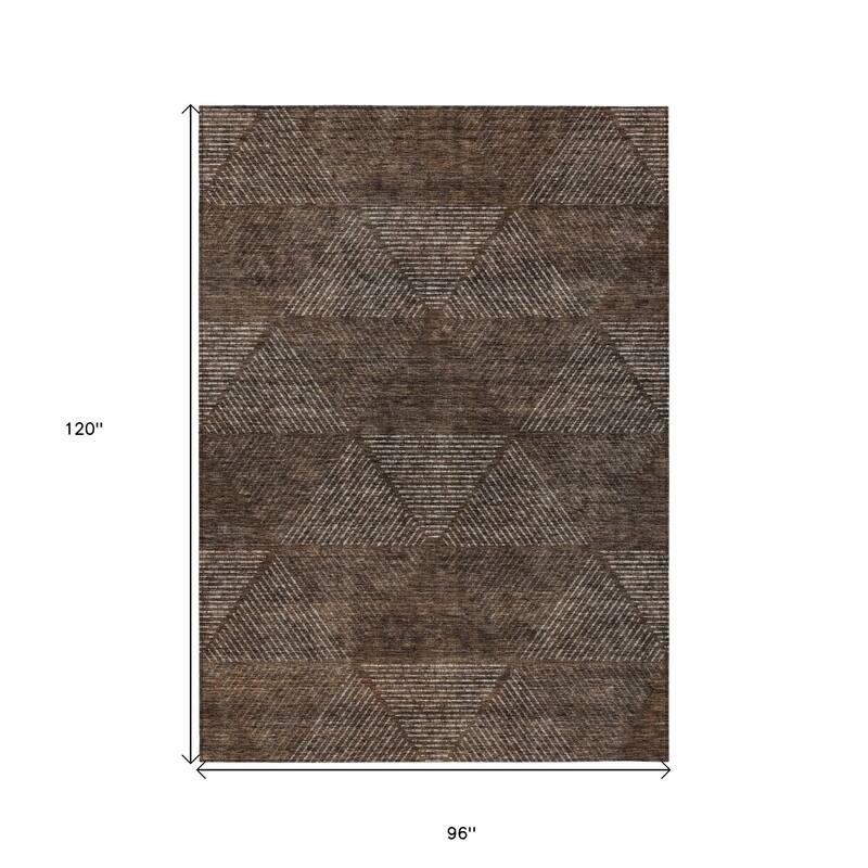 HomeRoots Geometric Transitional Rectangle Outdoor Rug