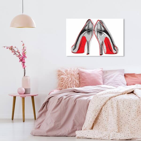 Oliver Gal 'Fire in your new shoes' Fashion and Glam Wall Art Canvas