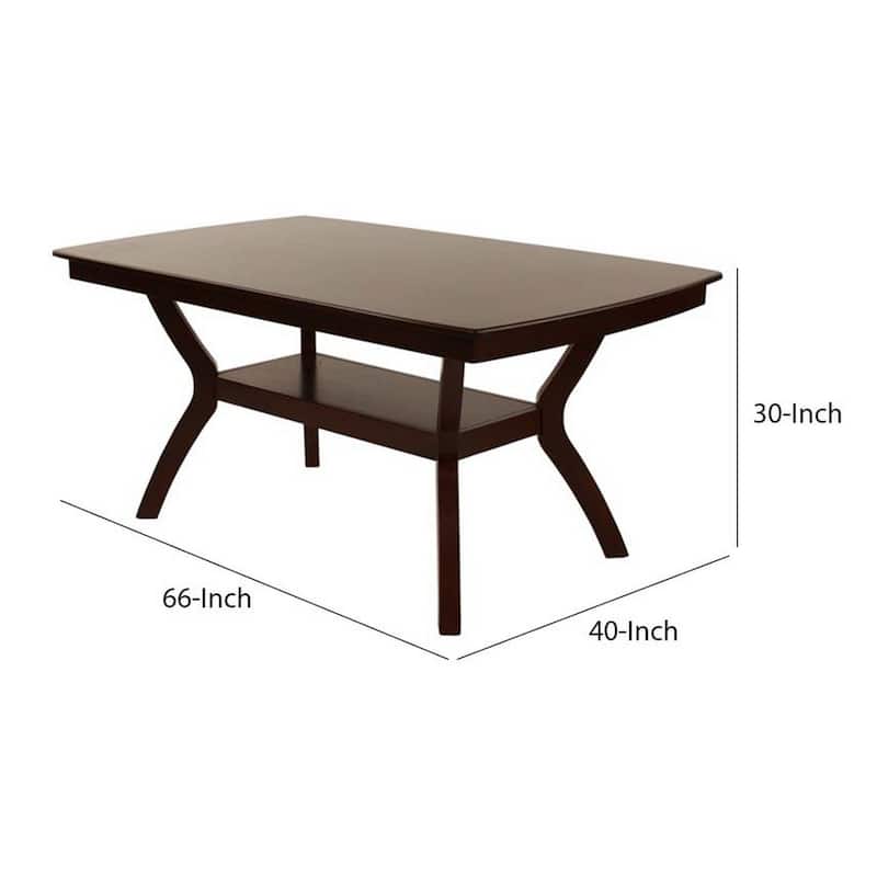 Newfangled Rubber Wood Dining Table, Espresso