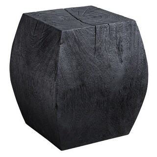 Uttermost Grove Black Wooden Accent Stool - 15 W X 17 H X 15 D (in)