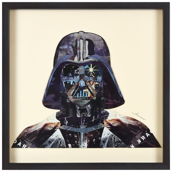 slide 2 of 9, Empire Art "Dark Side" Alex Zeng's dimensional collage, under glass & a black shadow box frame