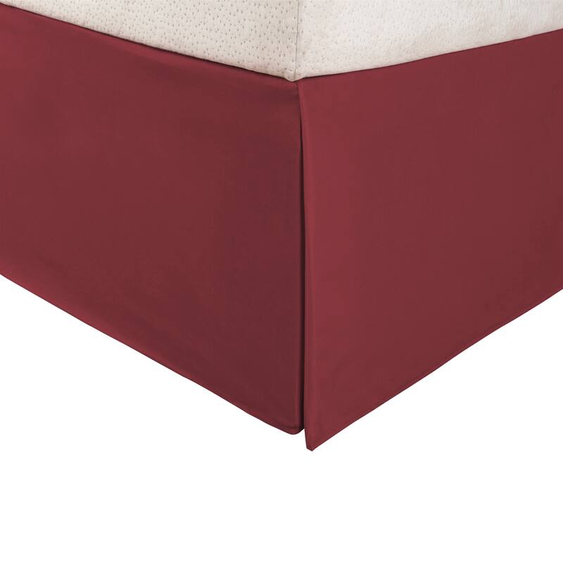 Superior Solid Microfiber Wrinkle-Resistant 15-inch Drop Bedskirt