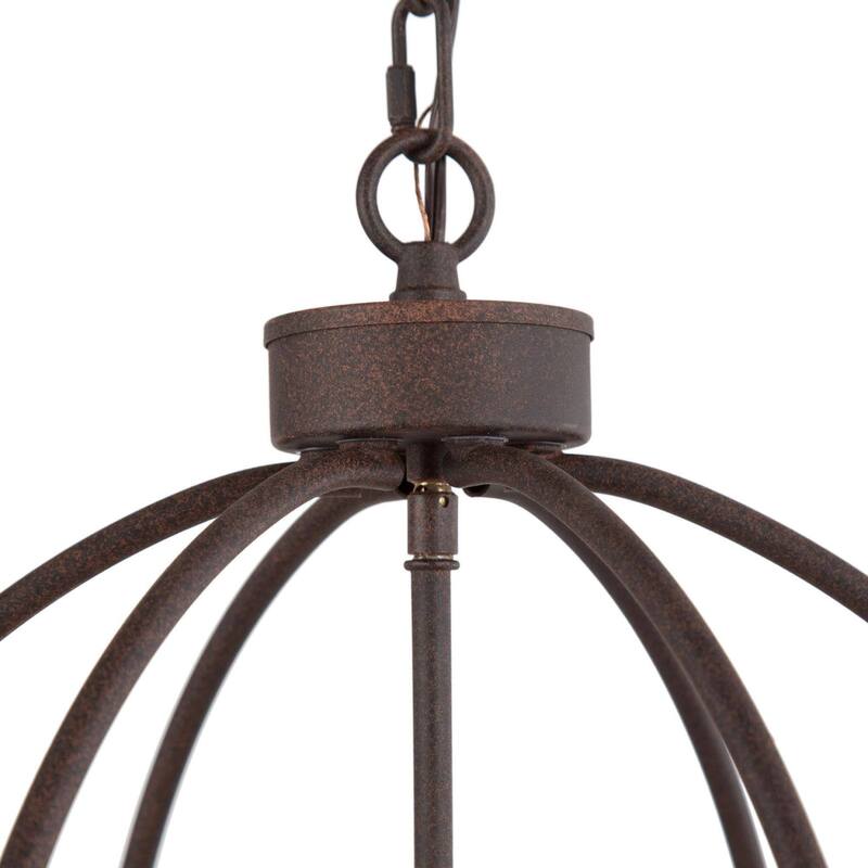 Farmhouse 3-Light Lantern Chandelier Rustic Pendant for Kithcen Island Foyer - 15'' L x 15'' W x 16.5'' H