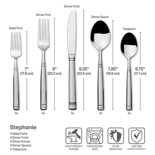 Towle Stephanie 20-Piece Flatware Set - On Sale - Bed Bath