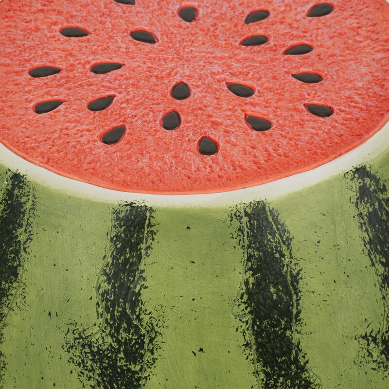 Resin Garden Stool Sculpted Texture Realistic Watermelon Design