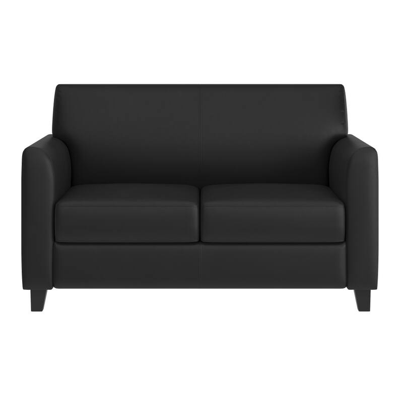 LeatherSoft Loveseat with Clean Line Stitched Frame