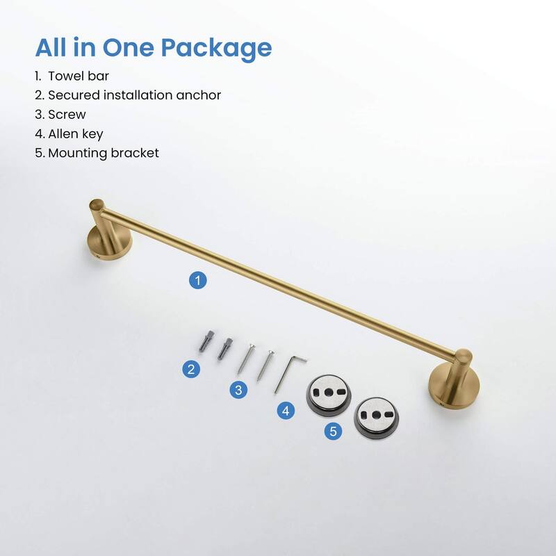 Circular Bathroom 20" Towel Bar
