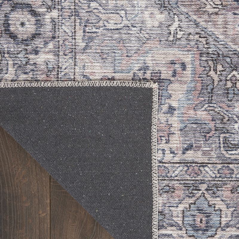 Hequ Power Loomed Distressed Floral Area Rug By HomeRoots - 9' x 12'