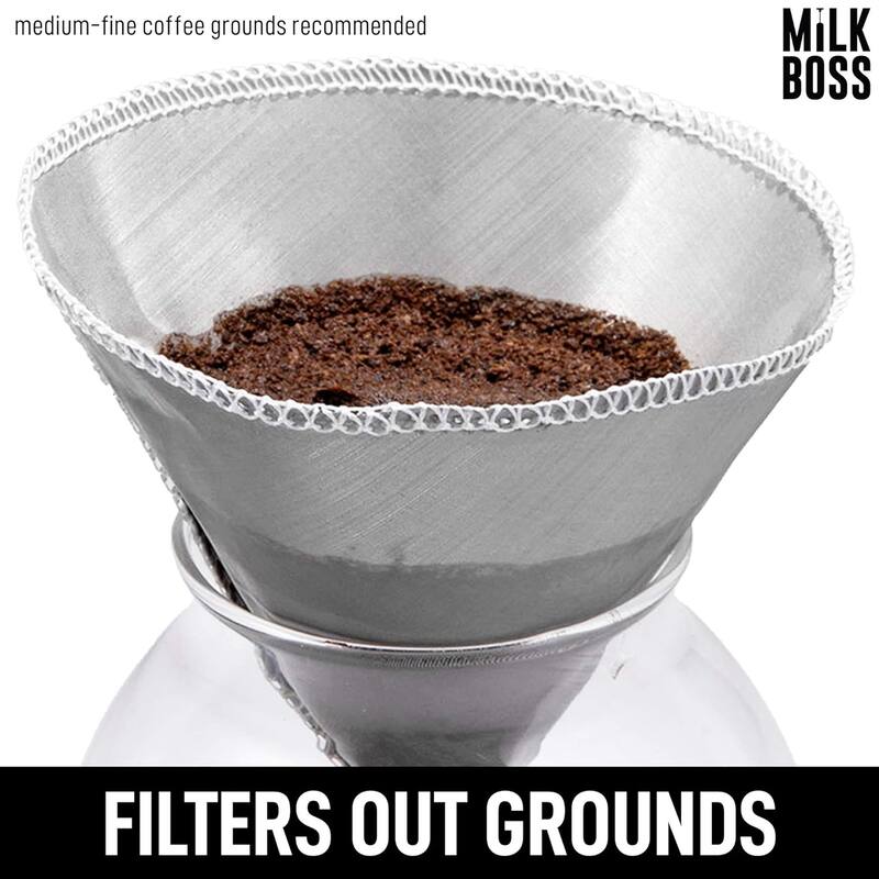 Zulay Kitchen Permanent Paperless Stainless Steel Reusable Coffee Filter