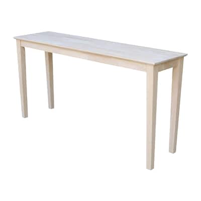 Shaker Extended Length Console Table - Unfinished