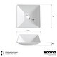 preview thumbnail 7 of 8, Karran Quattro Matte White Acrylic 16 in. Square Bathroom Vessel Sink with Faucet and drain in Stainless Steel