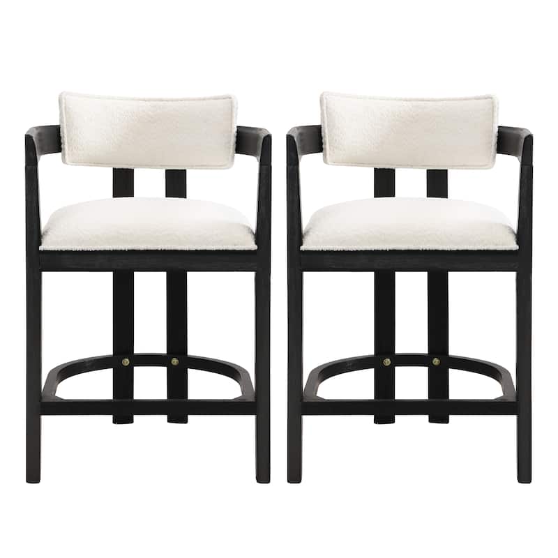 Maribel Upholstered Counter Stools Bar Stools (Set of 2) by Christopher Knight Home