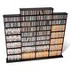preview thumbnail 1 of 2, Quad Media Storage - 73.5" W x 63.75" H x 9.5" D Black