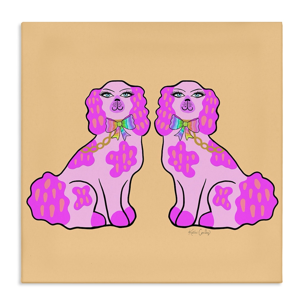 Stupell Funky Glam Pooches Canvas Wall Art Design By Katie Conley