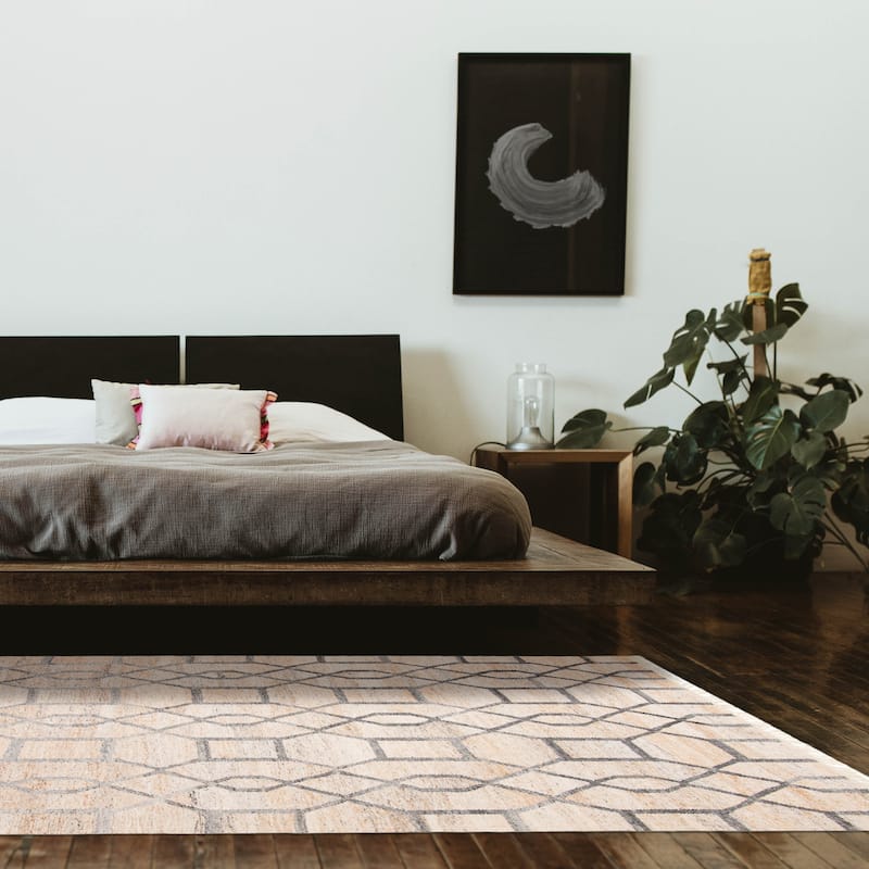 ECARPETGALLERY Flat-Weave Ankara FW Beige Wool Kilim - 5'6 x 7'7
