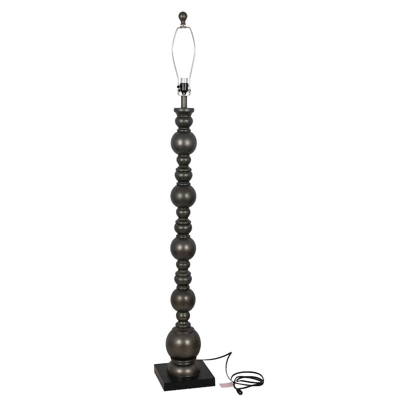 65" Resin Floor Lamp - Dark Pewter/Black