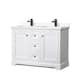 Option White / White Cultured Marble Top / Matte Black