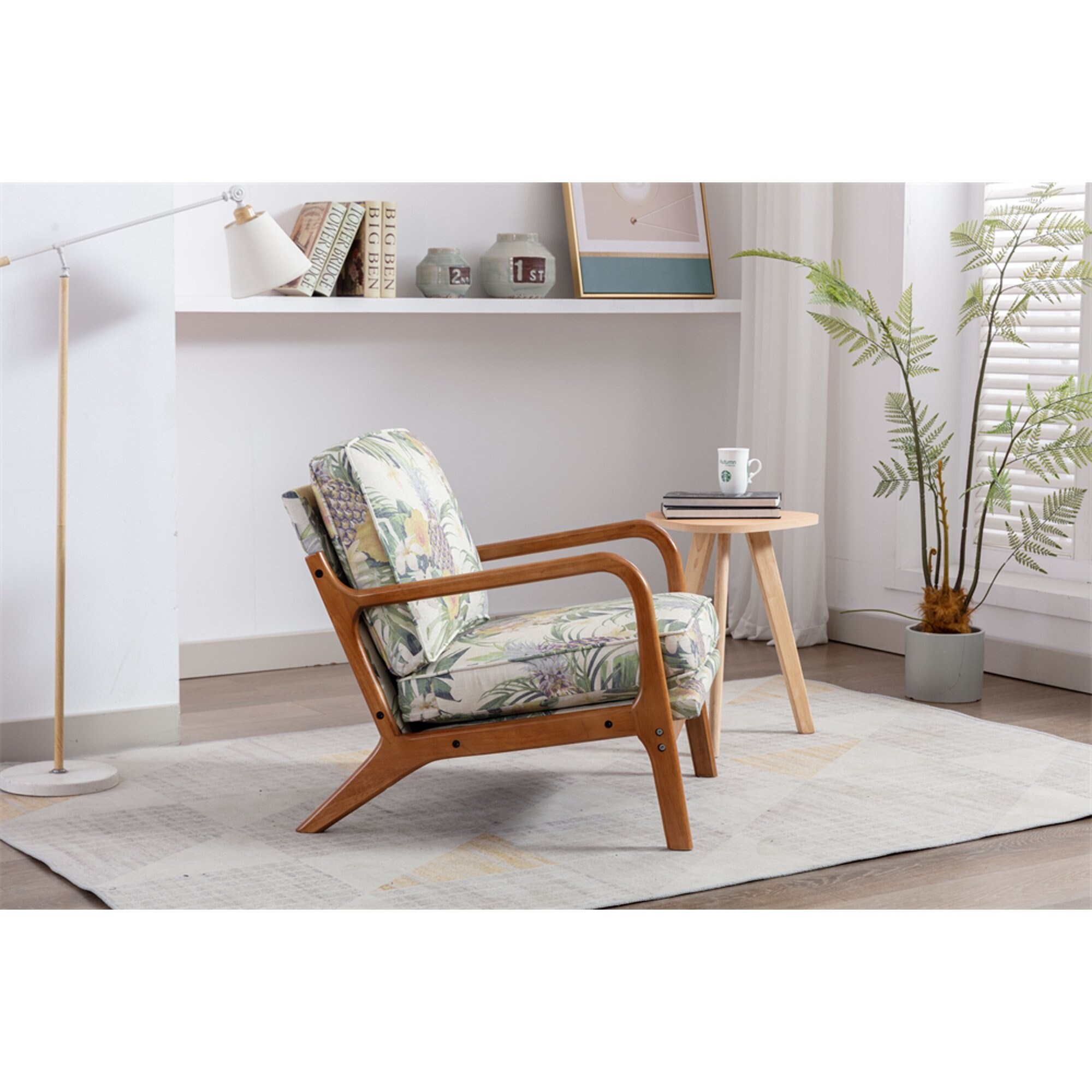 Comfy Mid Century Modern Upholstered Accent Chair Bed Bath Beyond 38234542