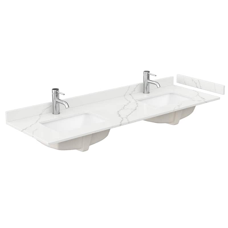 Elan 66-inch Double Vanity, Single Hole Quartz Top