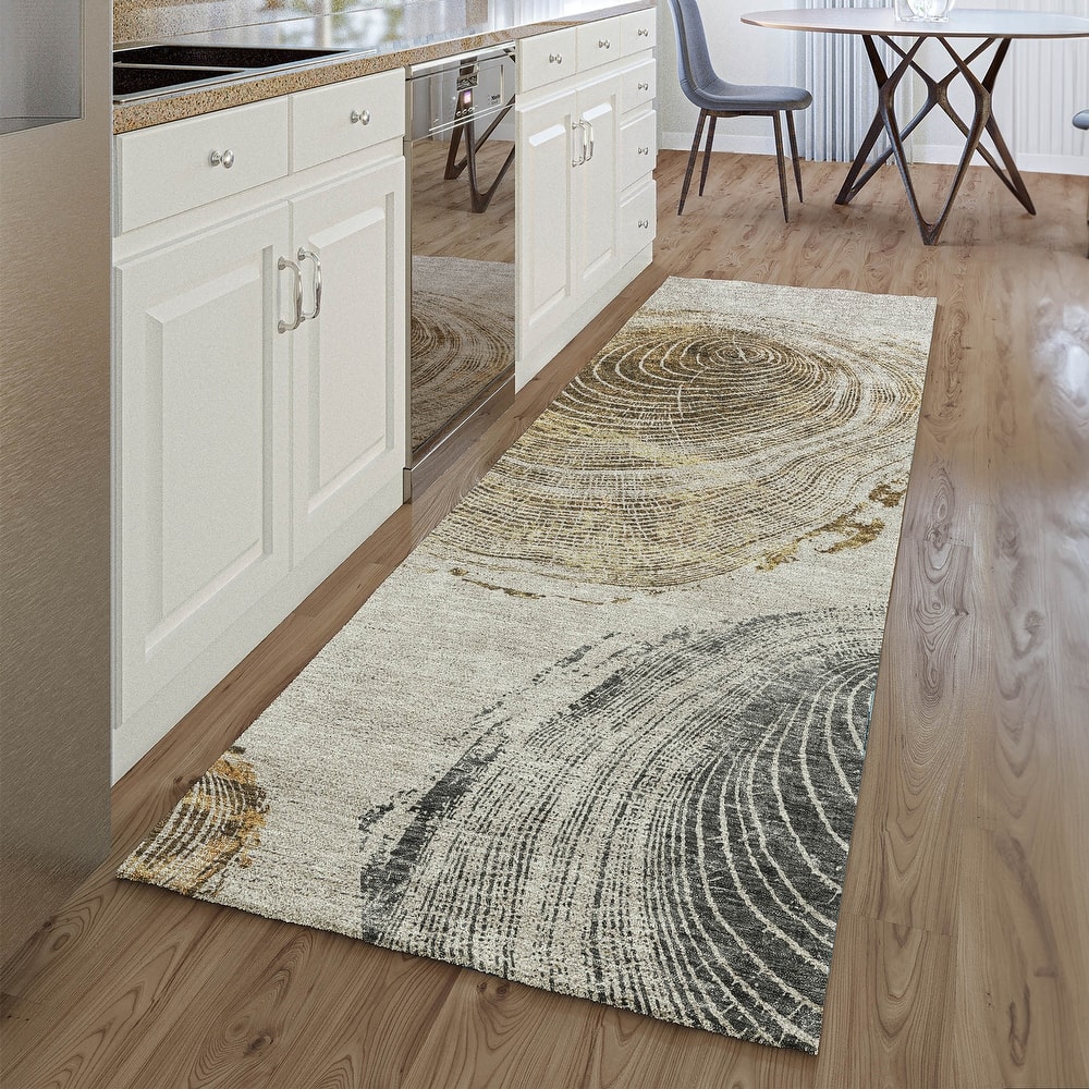 Premium Washable Super Soft Modern Woodgrain Mayfield Rug