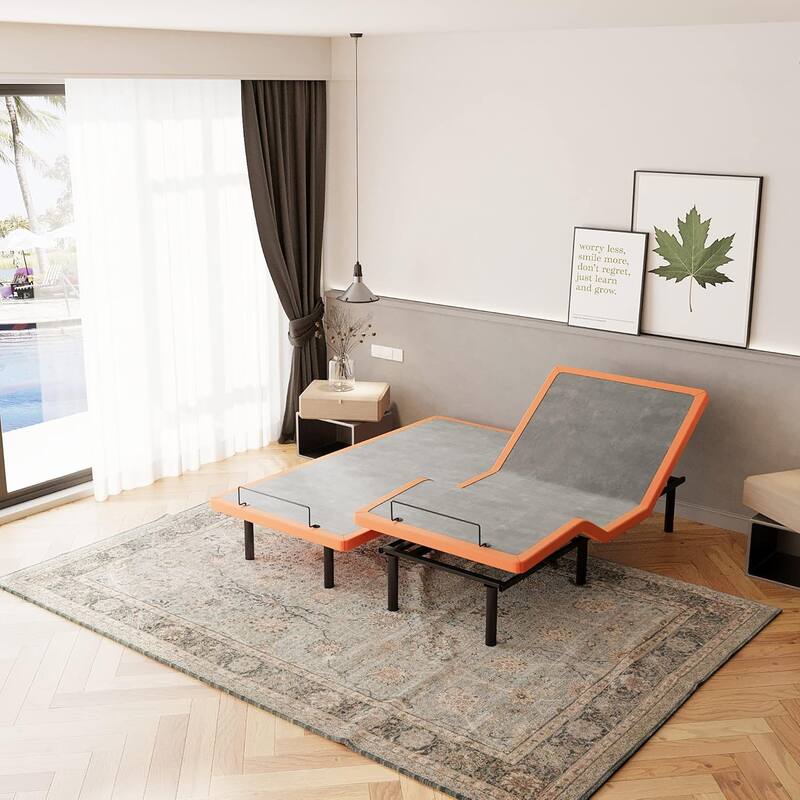 ESHINE Adjustable Bed Frame, with Massage - Split King