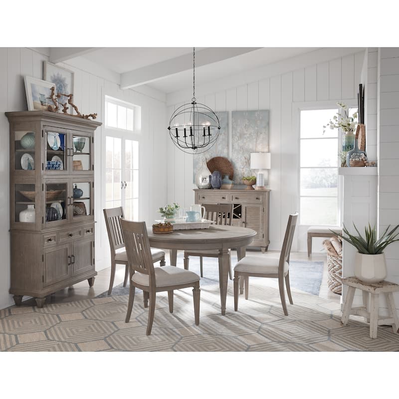 Magnussen Home Lancaster Dovetail Grey Upholstered Side Chair Two Pack - 20''W x 23''D x 39''H