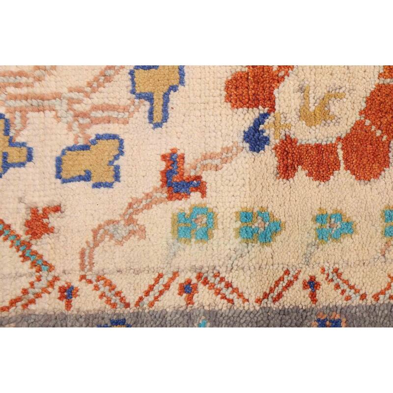 ECARPETGALLERY Hand-knotted Modern Oushak Cream Wool Rug - 7'11 x 9'10