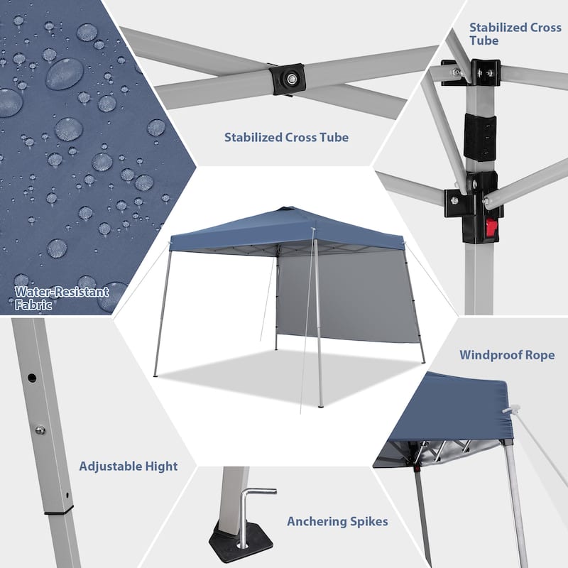 Ainfox 8 x 8 ft Pop-up Canopy Tent, Outdoor Gazebo for Beach, Sun Shade
