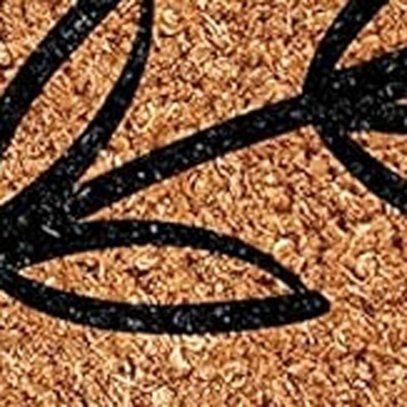 HomeRoots 36" X 72" Brown And Black Hello Spring Outdoor Coir Door Mat - 36.00' X '72.00
