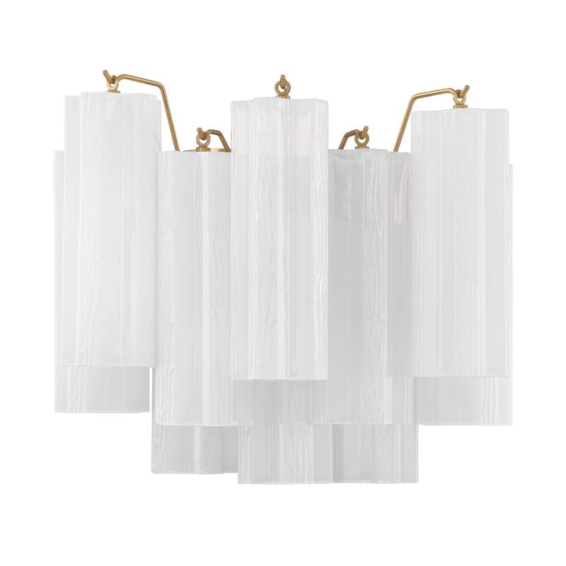 Addis 2 Light Aged Brass Wall Mount - 14.5"W x 11.5"H x 9.75"D
