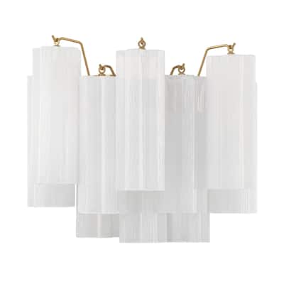 Addis 2 Light Aged Brass Wall Mount - 14.5"W x 11.5"H x 9.75"D