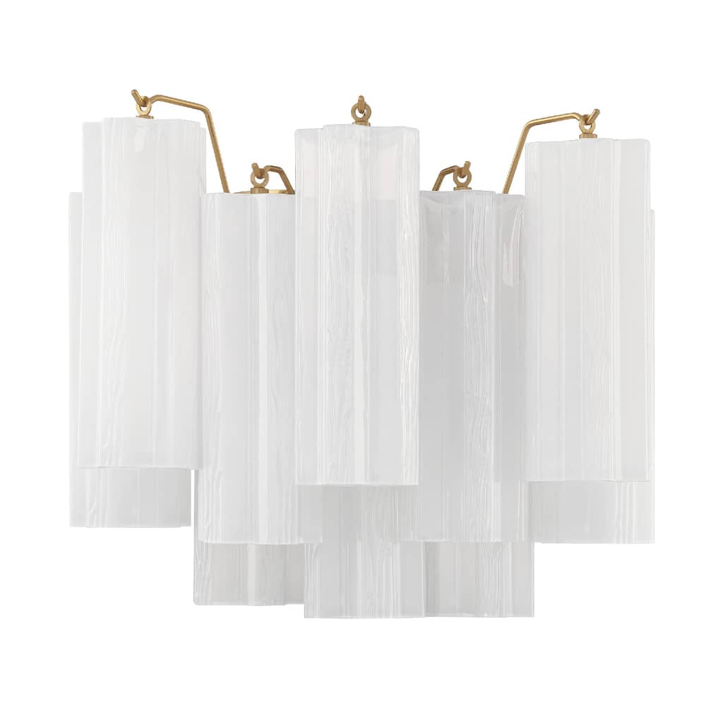 Addis 2 Light Aged Brass Wall Mount - 14.5"W x 11.5"H x 9.75"D