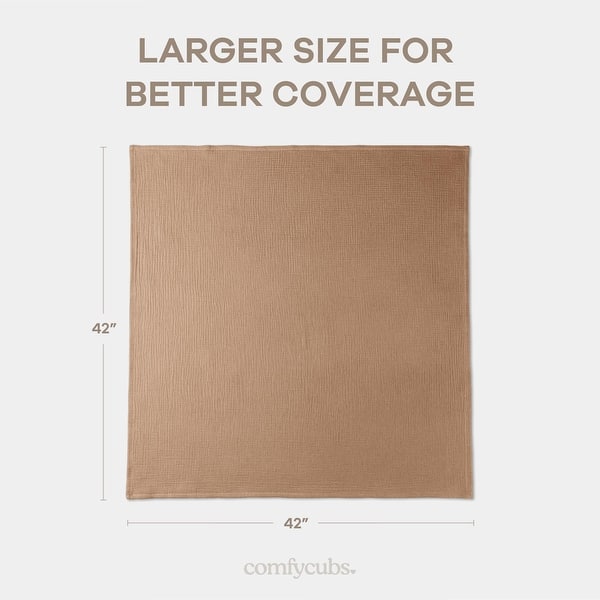 dimension image slide 2 of 5, Muslin Swaddle Blankets Pack of 3 by Comfy Cubs