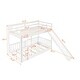 preview thumbnail 11 of 9, White Twin Over Twin Bunk Bed with Slide and Ladder