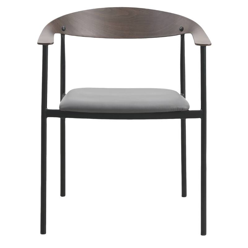 Leather Dining Chair with Stainless Steel Frame Set of 2 Kora Series