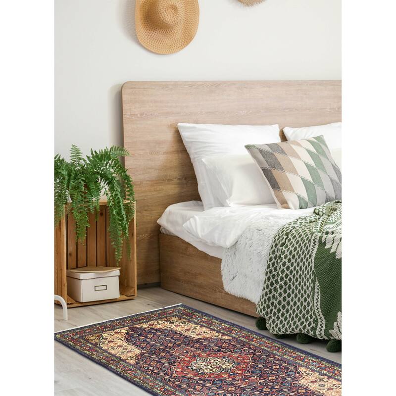 ECARPETGALLERY Hand-knotted Kayseri Vintage Dark Navy Wool Rug - 3'3 x 5'7