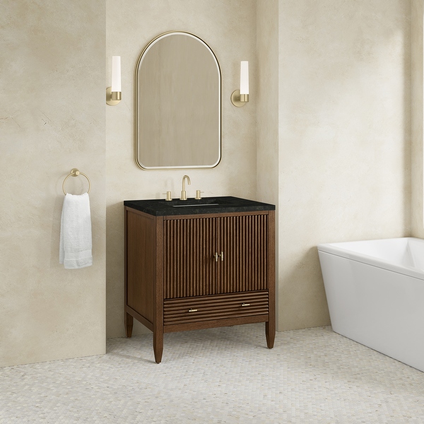 James Martin Vanities Myrrin Single Bathroom Cabinet, Fluted