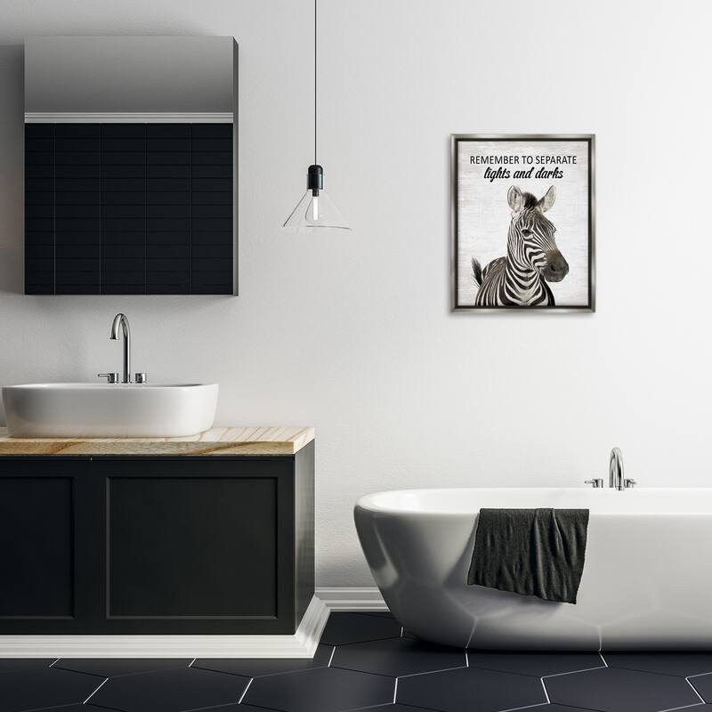 Stupell Remember To Separate Laundry Framed Floater Canvas Wall Art Design By Lettered and Lined